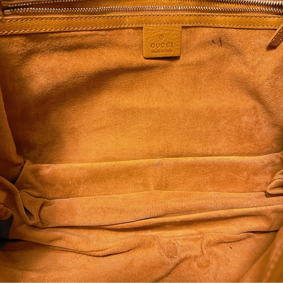 Gucci Tom Ford Blondie RARE Orange GG Logo Monogram Medium Satchel Flap Bag - Picture 10 of 11